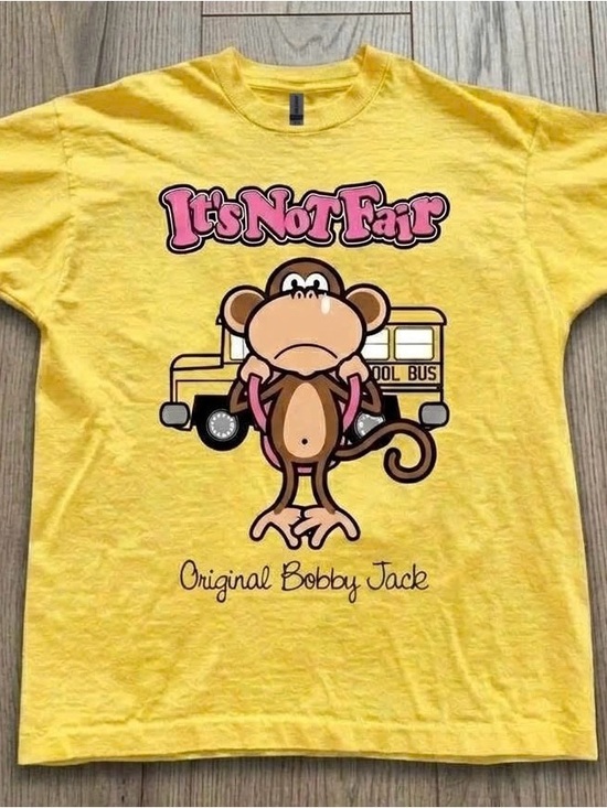 Gildan Tops - Gildan Yellow Graphic Tee with Pink 'It's Not Fair' Print